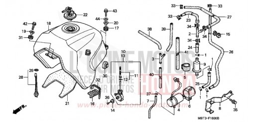 RESERVOIR A CARBURANT XL1000VY de 2000
